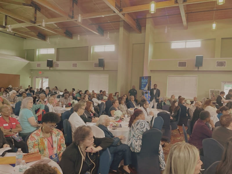 Women veterans attending a conference