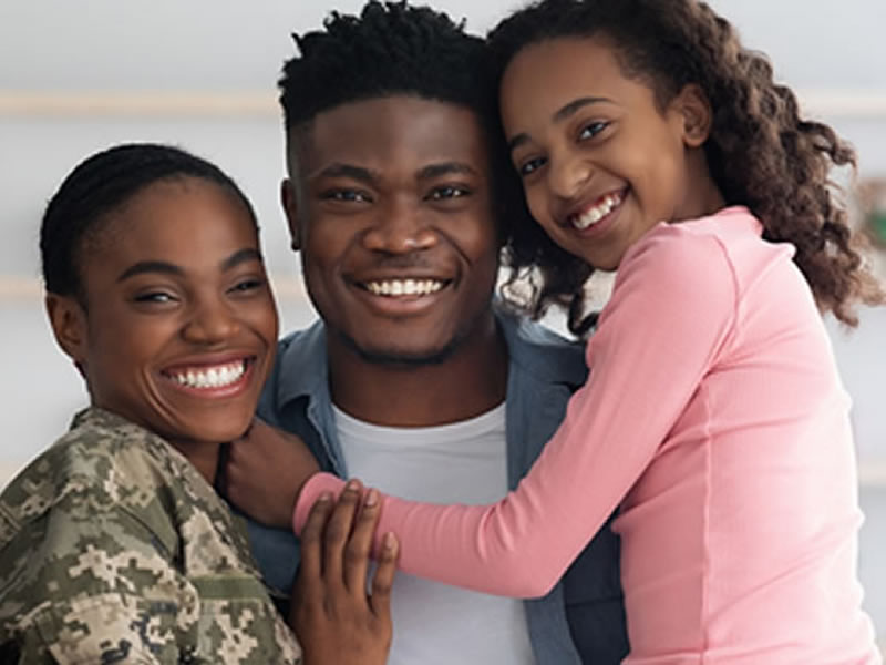 Military family together