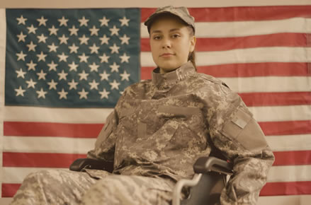 Veteran in a wheelchair